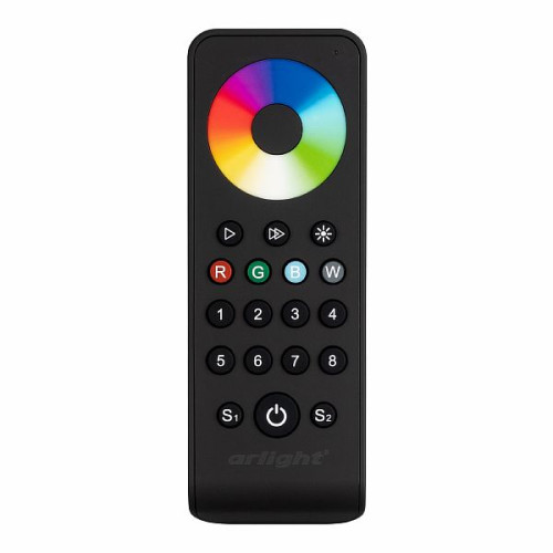Пульт SMART-R43-RGBW Black (8 зон, 2.4G) (Arlight, IP20 Пластик, 5 лет)