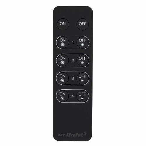 Пульт SR-2833K4 Black (диммер 4 зоны) (Arlight, IP20 Пластик, 3 года)