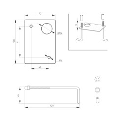 Светильник LGD-MARK-BOLL-H250-7W Warm3000 (GR, 60 deg, 230V) (Arlight, IP54 Металл, 3 года)