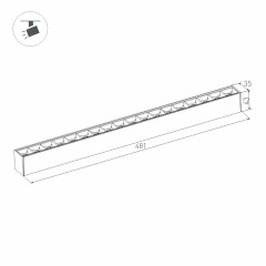Светильник MAG-LASER-45-L480-27W Day4000 (BK, 36 deg, 24V) (Arlight, IP20 Металл, 5 лет)
