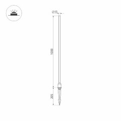 Светильник ALT-CHAMPAGNE-L1000-3W Warm3000 (DG, 180 deg, 230V) (Arlight, IP65 Металл, 3 года)