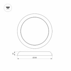 Светильник CL-FIOKK-R300-25W Day4000-MIX (WH, 120 deg, 230V) (Arlight, IP44 Пластик, 3 года)