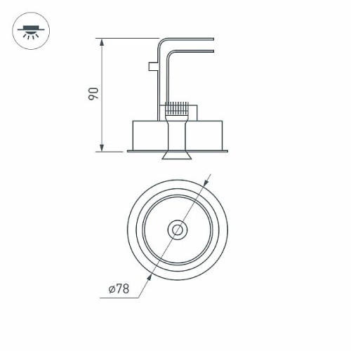 Светильник CL-SIMPLE-R78-9W Warm3000 (WH, 45 deg) (Arlight, IP20 Металл, 3 года)