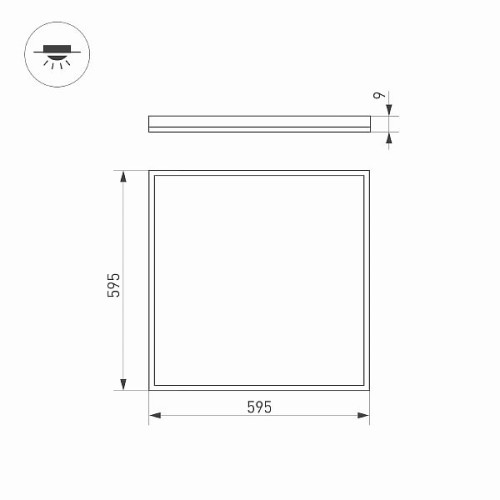 Светильник DL-INTENSO-S600x600-40W Day4000 (WH, 120 deg, CRI90, 230V) (Arlight, IP40 Металл, 5 лет)