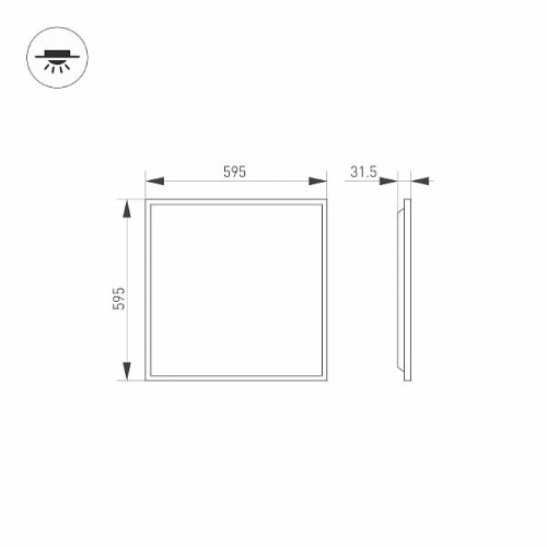 Светильник DL-TITAN-S600x600-40W Day4000 (WH, 120 deg, CRI90, 230V) (Arlight, IP40 Металл, 5 лет)