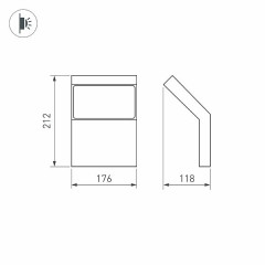 Светильник LGD-ECRAN-WALL-9W Warm3000 (GR, 108 deg, 230V) (Arlight, IP65 Металл, 3 года)