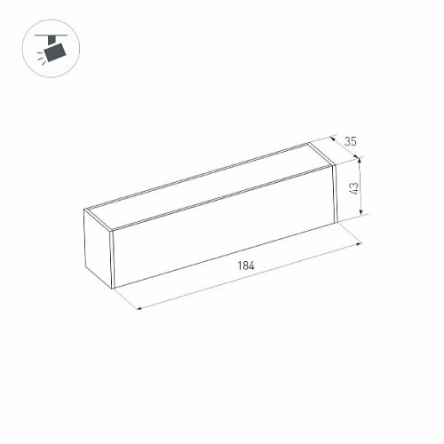 Светильник MAG-DARK-45-L200-6W Warm3000 (BK, 20 deg, 24V) (Arlight, IP20 Металл, 5 лет)