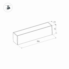 Светильник MAG-FLAT-25-L200-6W Warm3000 (BK, 100 deg, 24V) (Arlight, IP20 Металл, 5 лет)