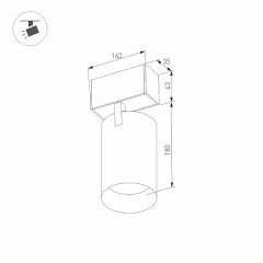 Светильник MAG-SPOT-45-R65-18W Warm3000 (BK, 36 deg, 24V) (Arlight, IP20 Металл, 5 лет)