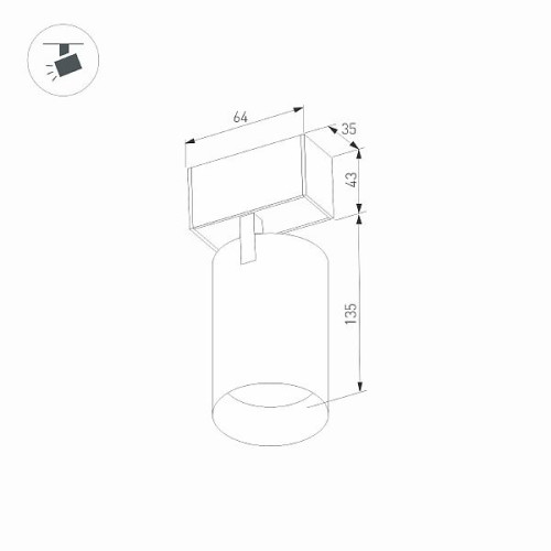 Светильник MAG-SPOT-45-R85-12W Warm3000 (BK, 36 deg, 24V) (Arlight, IP20 Металл, 5 лет)