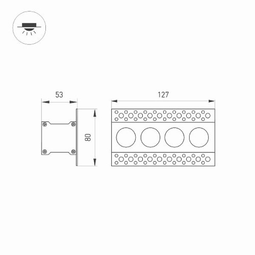 Светильник MS-ORIENT-BUILT-TRIMLESS-TC-S38x127-10W Day4000 (WH-BK, 30 deg, 230V) (Arlight, IP20 Металл, 5 лет)