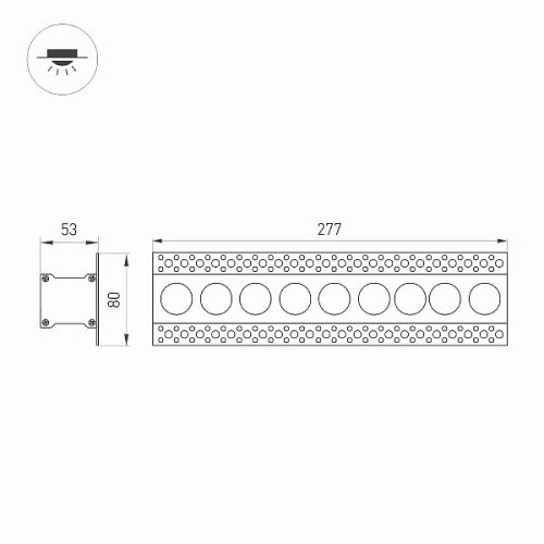 Светильник MS-ORIENT-BUILT-TRIMLESS-TC-S38x277-20W Day4000 (WH-BK, 30 deg, 230V) (Arlight, IP20 Металл, 5 лет)