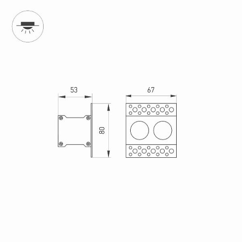 Светильник MS-ORIENT-BUILT-TRIMLESS-TC-S38x67-5W Day4000 (WH-BK, 30 deg, 230V) (Arlight, IP20 Металл, 5 лет)