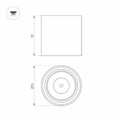 Светильник SP-SALT-R75-8W Day4000 (WH-BK, 40 deg, 230V) (Arlight, IP44 Металл, 5 лет)