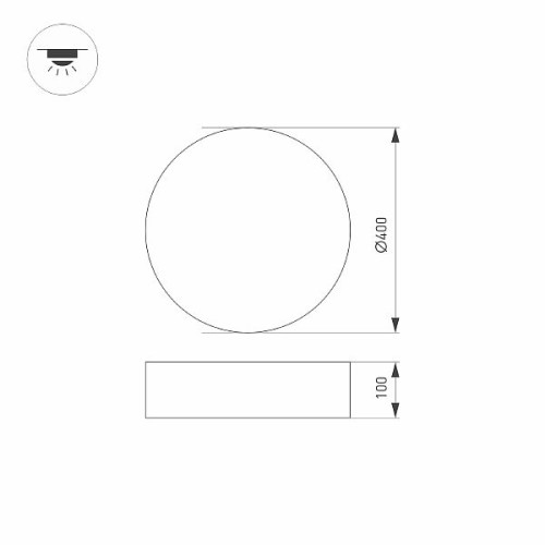 Светильник SP-TOR-PILL-R400-25W Warm3000 (BK, 120 deg, 230V) (Arlight, IP20 Металл, 3 года)