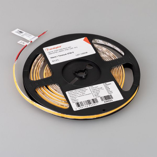 Светодиодная Лента COB-X320-8mm 24V Warm2700(8 W/m, IP20, CSP, 5m) (Arlight, -)