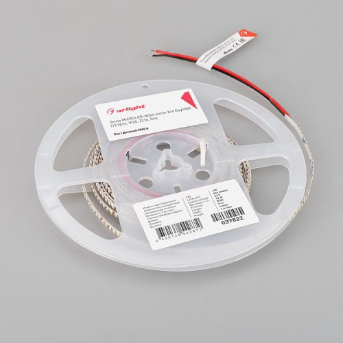 Светодиодная Лента MICROLED-M266-4mm 24V Day5000 (12 W/m, IP20, 2216, 5m) (Arlight, узкая)