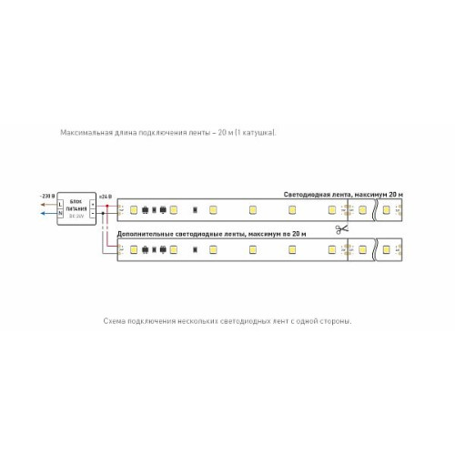 Светодиодная Лента RT-20000 24V White6000 (3528, 60 LED/m, 20m) (Arlight, 4.8 Вт/м, IP20)