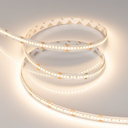 Светодиодная Лента RT-A240-10mm 24V Warm3000 (22 W/m, IP20, 2835, 5m) (Arlight, высок.эфф.150 лм/Вт)