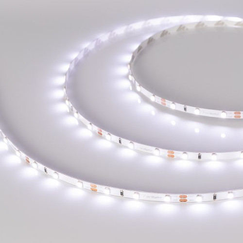 Светодиодная Лента RT-A60-5mm 12V Cool 15K (4.8 W/m, IP20, 2835, 5m) (Arlight, 4.8 Вт/м, IP20)