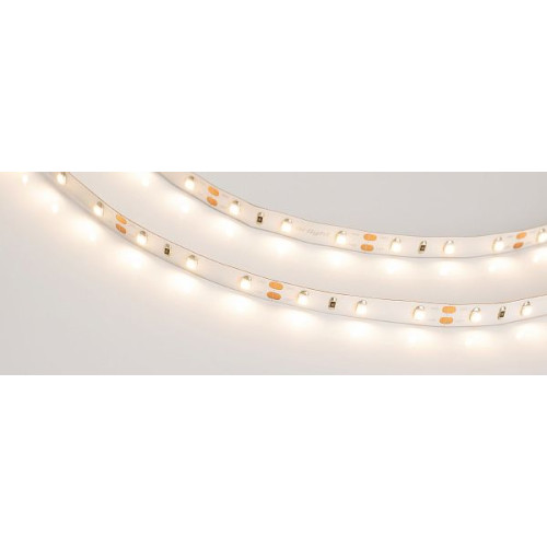 Светодиодная Лента RT-A60-8mm 12V Warm3000 (4.8 W/m, IP20, 2835, 5m) (Arlight, Открытый)