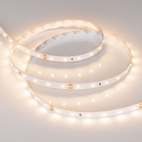 Светодиодная Лента RT-A60-8mm 24V Warm3000 (4.8 W/m, IP20, 2835, 50m) (Arlight, 4.8 Вт/м, IP20)