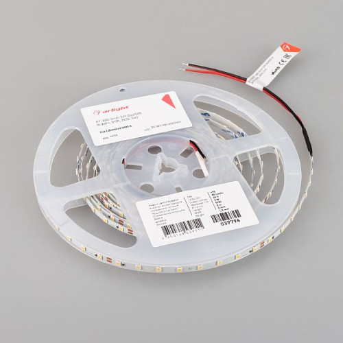 Светодиодная Лента RT-A80-5mm 24V Day5000 (5 W/m, IP20, 2835, 5m) (Arlight, Открытый)