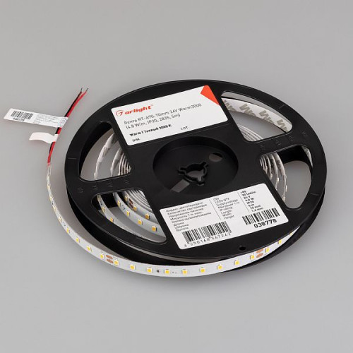Светодиодная Лента RT-A90-10mm 24V Warm3000 (4.8 W/m, IP20, 2835, 5m) (Arlight, высок.эфф.200 лм/Вт)