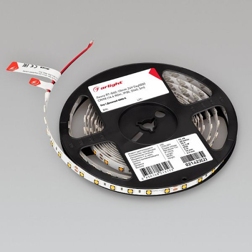 Светодиодная лента Лента RT-B60-10mm 24V Day5000 CRI98 (14.4 W/m, IP20, 5060, 5m) (Arlight, Открытый)