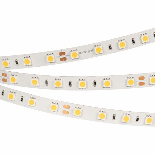 Светодиодная Лента RT-B60-10mm 24V Warm3000 (14.4 W/m, IP20, 5060, 5m) (Arlight, Открытый)