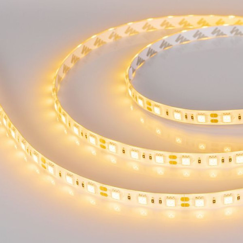 Светодиодная Лента RTW 2-5000SE 12V Yellow 2x (5060, 300 LED, LUX) (Arlight, 14.4 Вт/м, IP65)