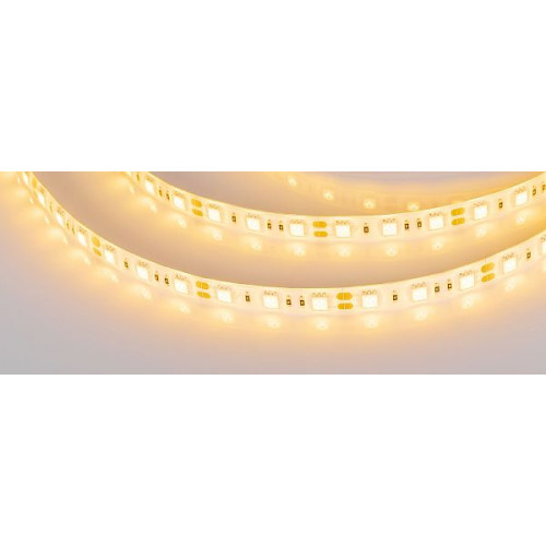 Светодиодная Лента RTW 2-5000SE 12V Yellow 2x (5060, 300 LED, LUX) (Arlight, 14.4 Вт/м, IP65)