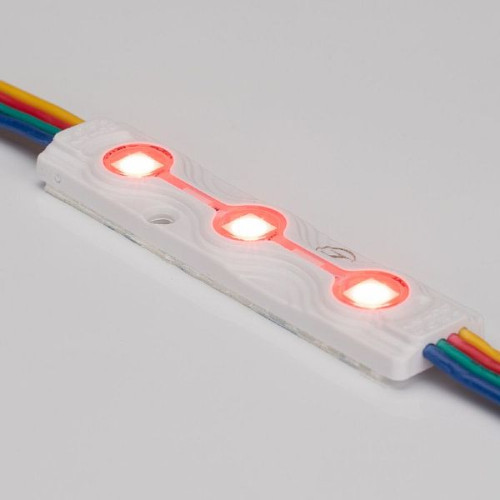 Светодиодный Модуль герметичный ARL-ORION-R07-12V RGB (5050, 3 LED) (Arlight, Закрытый)