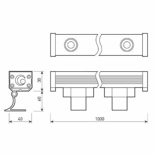Светодиодный прожектор AR-LINE-1000M-24W-24V RGB (Grey, 30 deg, DMX512) (Arlight, Закрытый)