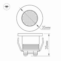 Светодиодный светильник LTM-R35WH 1W Day White 30deg (Arlight, IP40 Металл, 3 года)