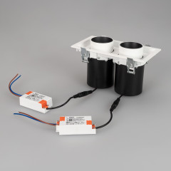 Светильник LTD-PULL-S110x210-2x10W Day4000 (WH, 24 deg, 230V) (Arlight, IP20 Металл, 5 лет)