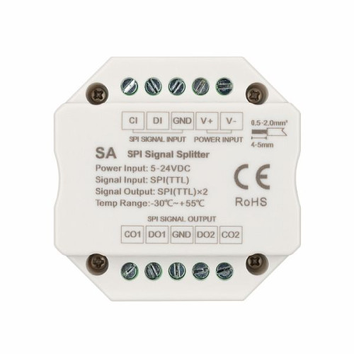 Усилитель SMART-SPI (12-24V, 2 output) (Arlight, IP20 Пластик, 5 лет)