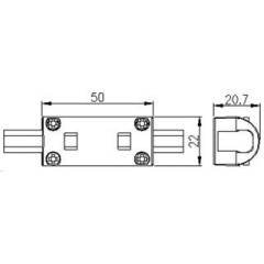 Соединитель прямой ARL-CLEAR-Mini-Line (16x8mm) (Arlight, Металл)