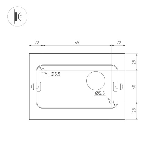 Светильник SP-WALL-FLAT-S110x90-2x3W Day4000 (GR, 120 deg, 230V) (Arlight, IP54 Металл, 3 года)