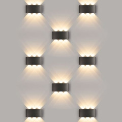 Уличный настенный светодиодный светильник 1551 TECHNO LED TWINKY TRIO черный 1551 TECHNO LED черный