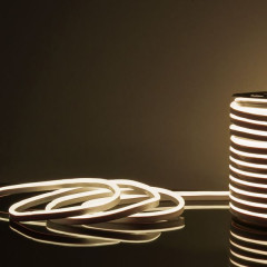 Светодиодный гибкий неон Гибкий неон 220V 9,6W 120Led 2835 IP67 односторонний дневной белый, 50 м