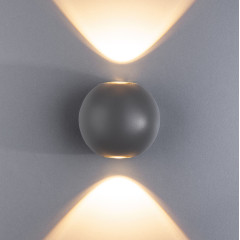 Diver серый уличный настенный светодиодный светильник 1566 TECHNO LED