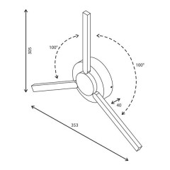 Lever белый уличный светодиодный светильник с поворотным механизмом 1665 TECHNO LED