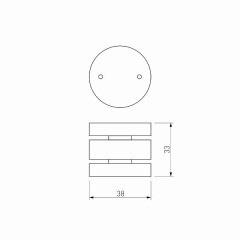 Slim Magnetic Коннектор круглый шарнирный для накладного шинопровода (чёрный) 85010/00