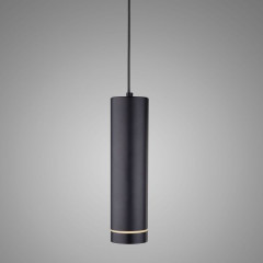 Подвесной светодиодный светильник DLR023 12W 4200K черный матовый