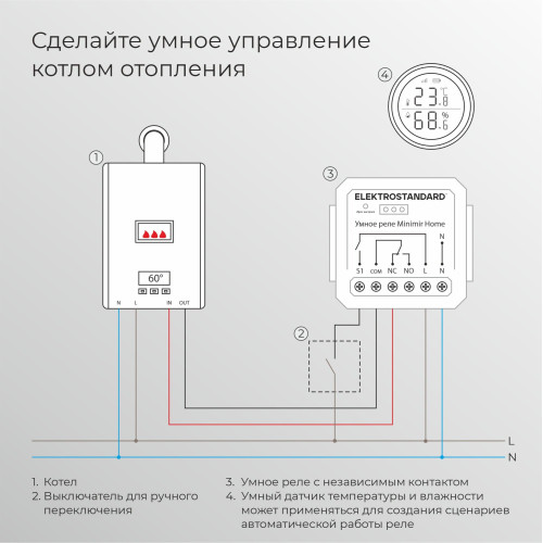 Реле Умный дом с независимым контактом 76010/00