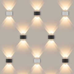 Twinky double серый уличный настенный светодиодный светильник 1555 TECHNO LED