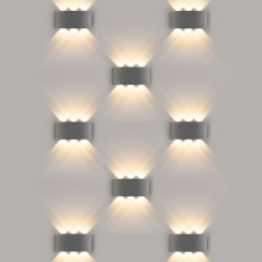 Twinky trio серый уличный настенный светодиодный светильник 1551 TECHNO LED