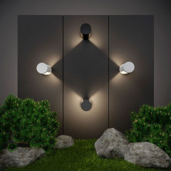 Уличный настенный светодиодный светильник Nimbus IP54 1540 TECHNO LED серый