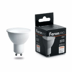 Лампа светодиодная Feron.PRO LB-1606 GU10 6W 4000K , 38087